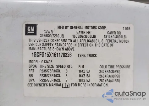 2006 Chevrolet Express Work Van из США, поврежденный, VIN 1GCFG15X161178326